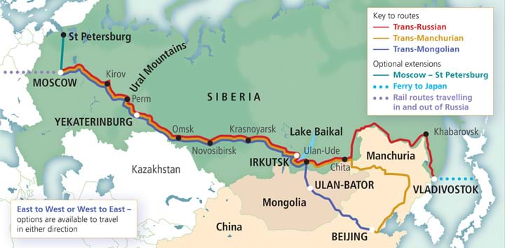 siberian express route