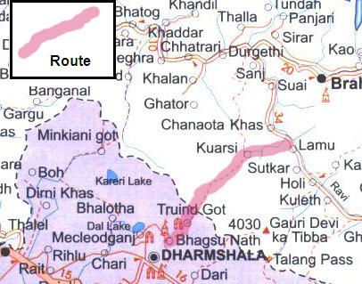 Chamba Valley Trek Route1