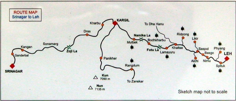 kargil route map