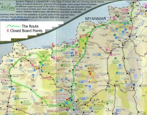 Northwest Thailand Ride Map