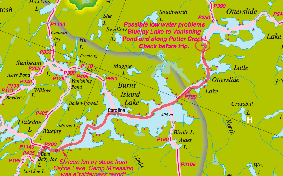 Rock Lake Algonquin Park Map