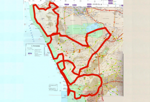 4x4 Namibia route map