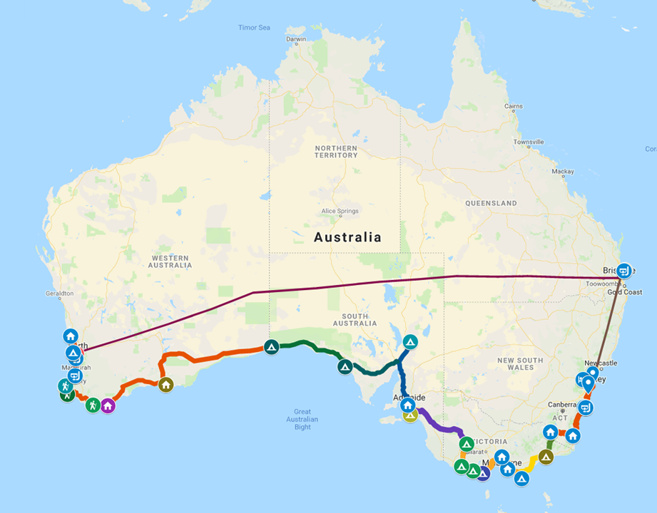 travelling overland from uk to australia